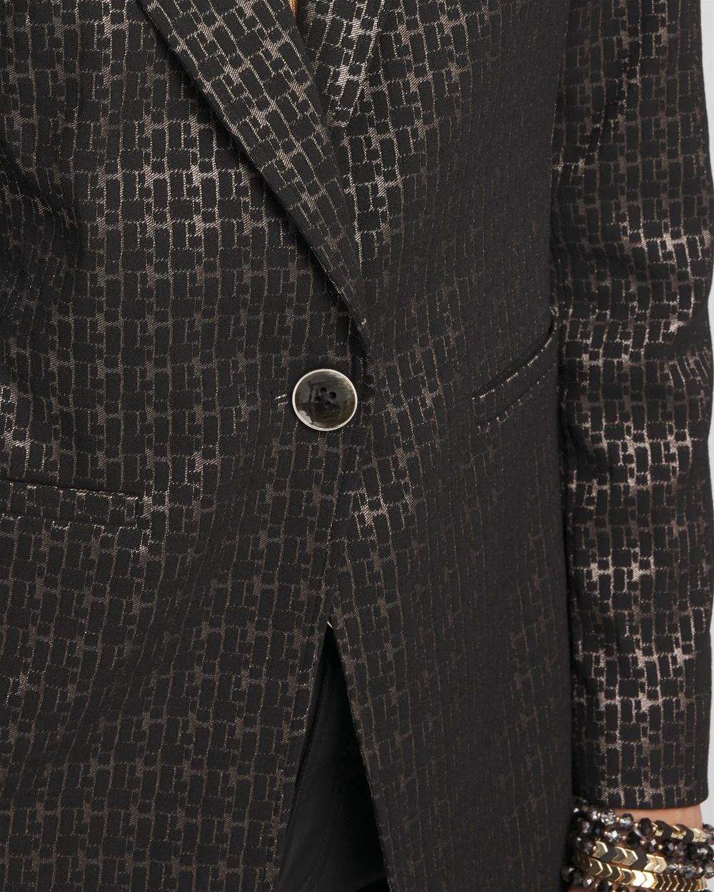 『4年保証』 Metallic Brigitte Tiles Chico's | Blazer スーツ・フォーマル・ドレス